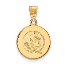 10K Yellow Gold Florida State Medium Disc Pendant