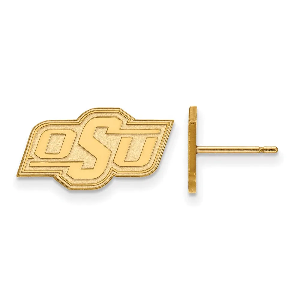 10k Yellow Gold Oklahoma State University XS (Tiny) Post Earrings