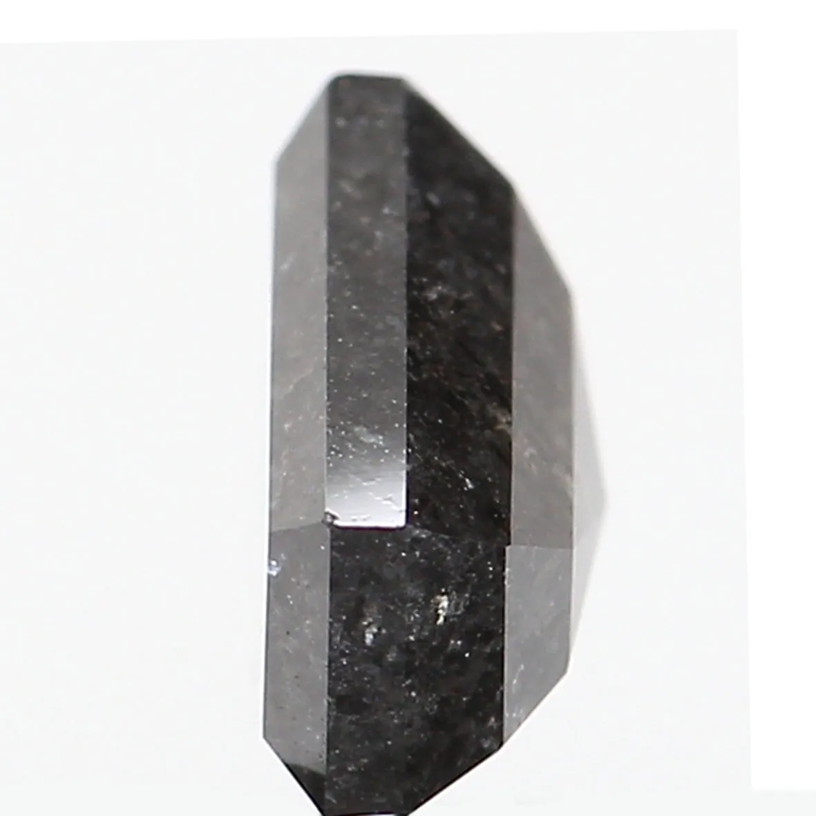 1.31 Ct Natural Loose Shield Shape Diamond Salt And Pepper Shield Cut Diamond 6.50 MM Black Gray Color Shield Shape Rose Cut Dia