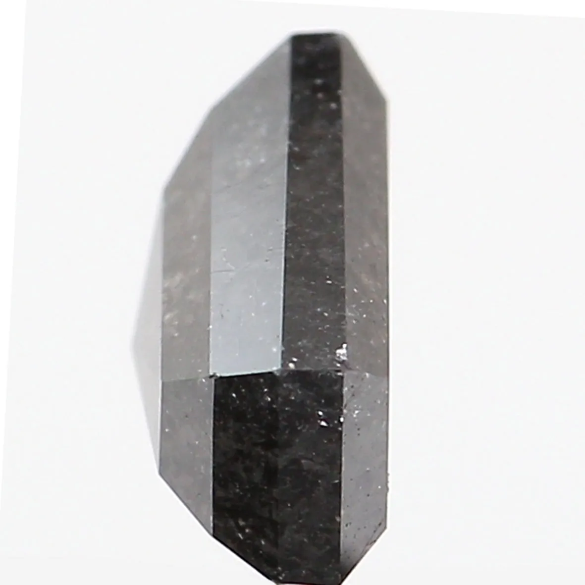 1.31 Ct Natural Loose Shield Shape Diamond Salt And Pepper Shield Cut Diamond 6.50 MM Black Gray Color Shield Shape Rose Cut Dia