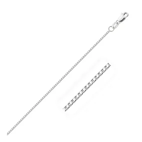 14k White Gold Octagonal Box Chain 1.0mm-rx98671-20