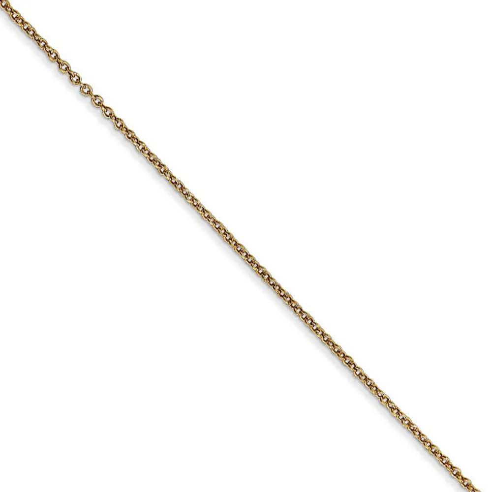 14k Yellow Gold & CZ Wedding Rings (11mm) Necklace