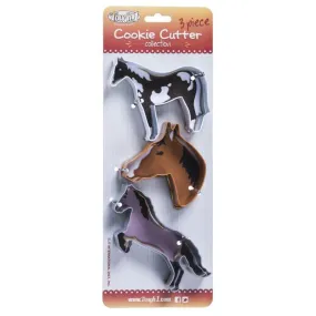 3 Piece Horse Cookie Cutter