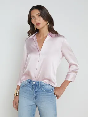 40126CLWllsn L'AGENCE Dani Silk Blouse