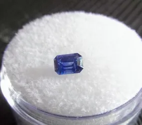 .48ct DEEP HEATED BLUE EMERALD CUT MONTANA SAPPHIRE.