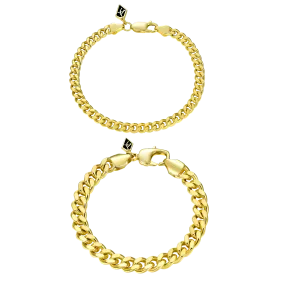 5mm Cuban Link Bracelet + 8mm Cuban Link Bracelet Bundle