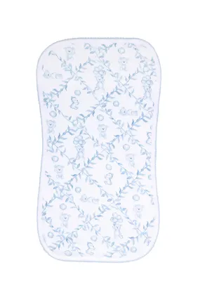 Bears Trellace Burp Cloth - Blue