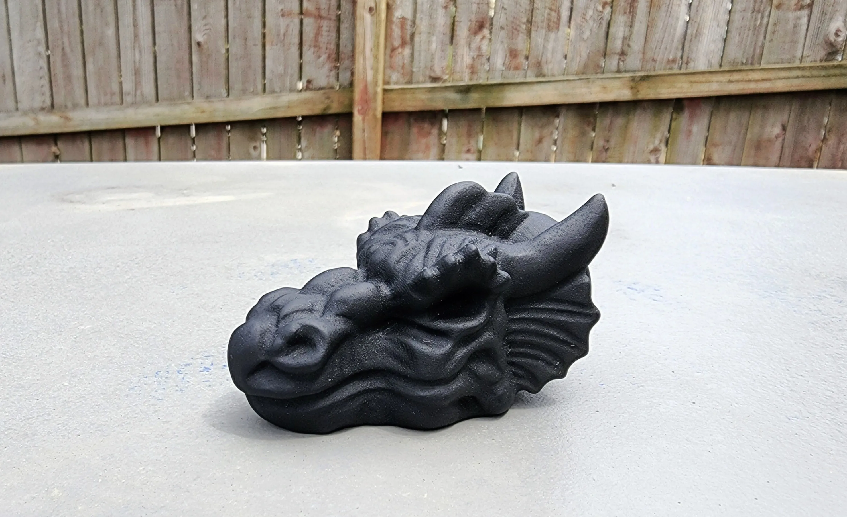 Black Obsidian Dragon Head