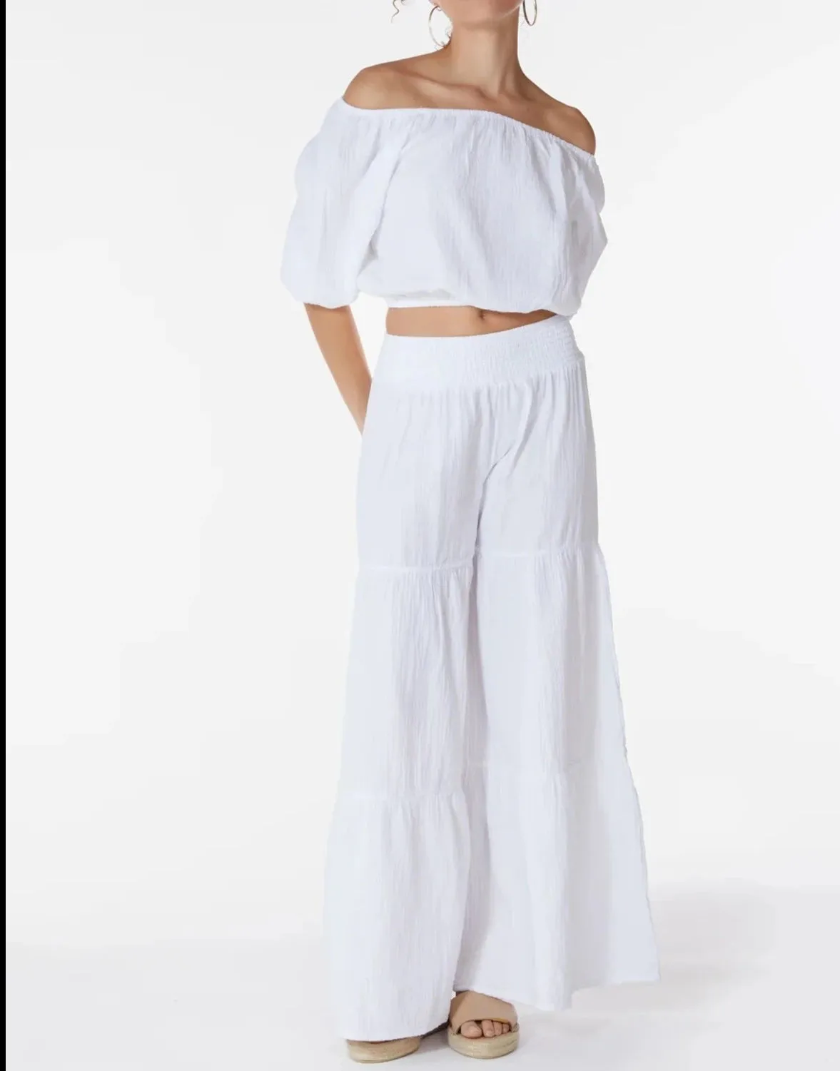 BOBI Tiered Wide Leg Pant