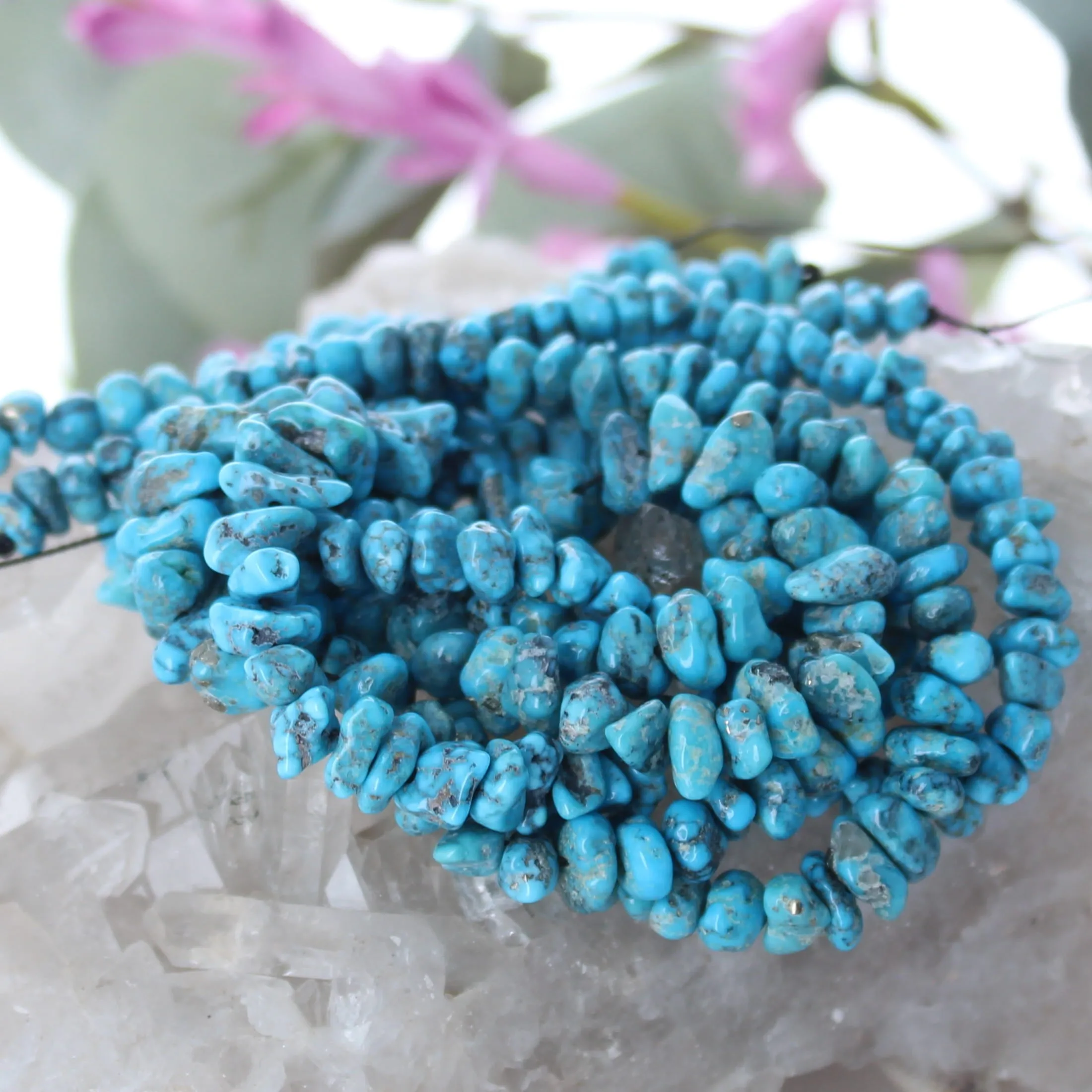 Brilliant Blue Ithaca Turquoise Nugget Beads Kingman Pyrite 6-14mm