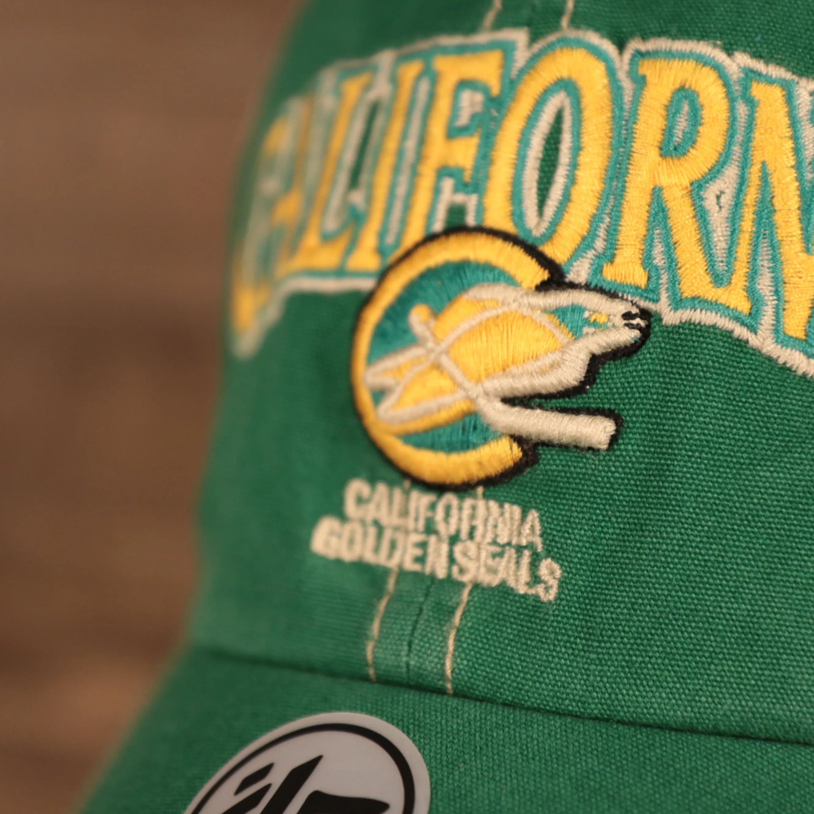 California Golden Seals Green and Yellow Retro Adjustable Trucker Dad Hat