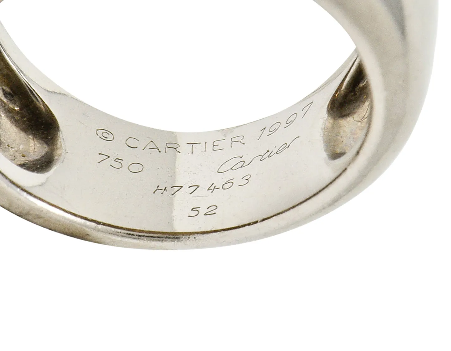 Cartier Vintage 18 Karat White Gold Nouvelle Band Ring