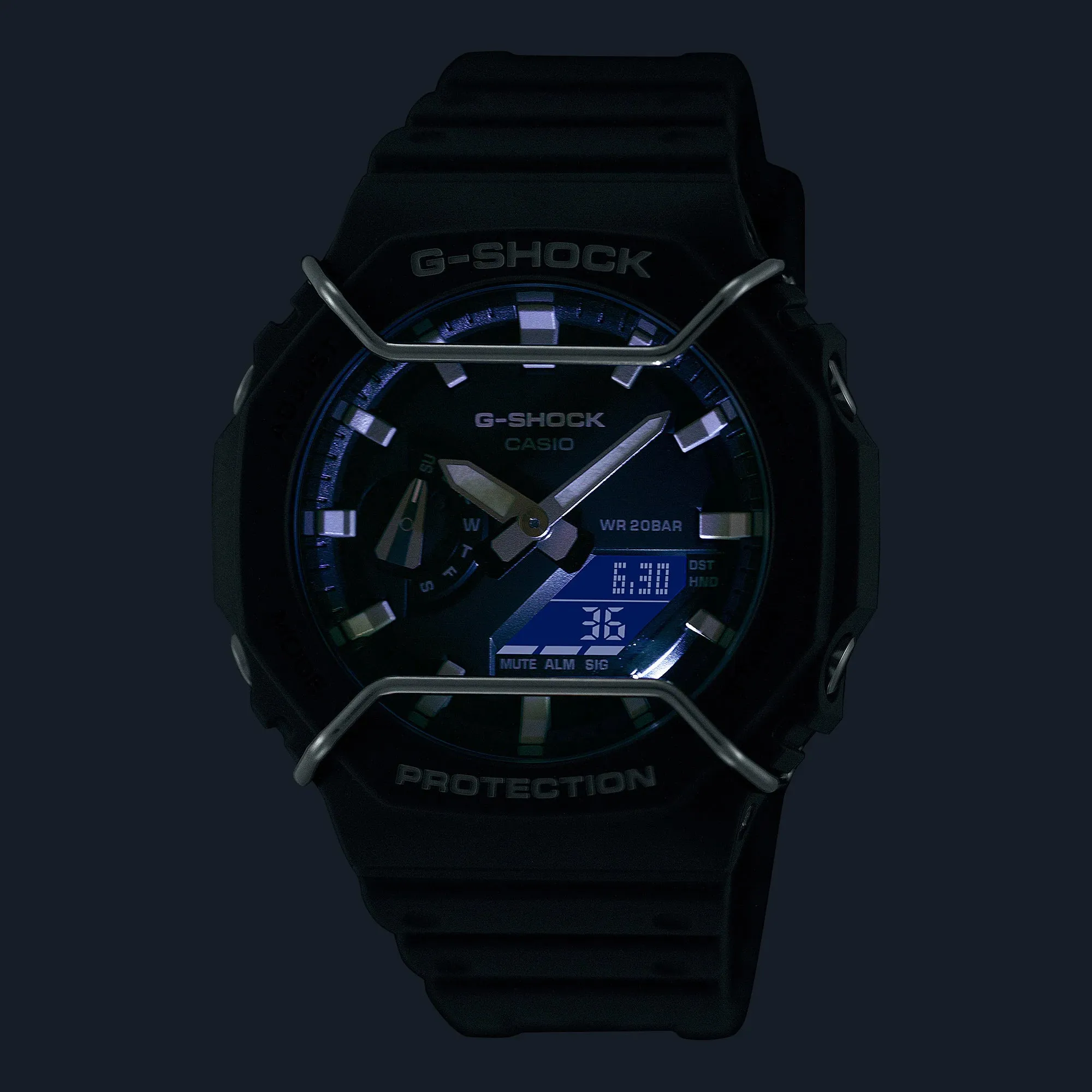 Casio G-Shock Black Tone-on-Tone Carbon CasiOak Protector Pack GA2100PTS-8A