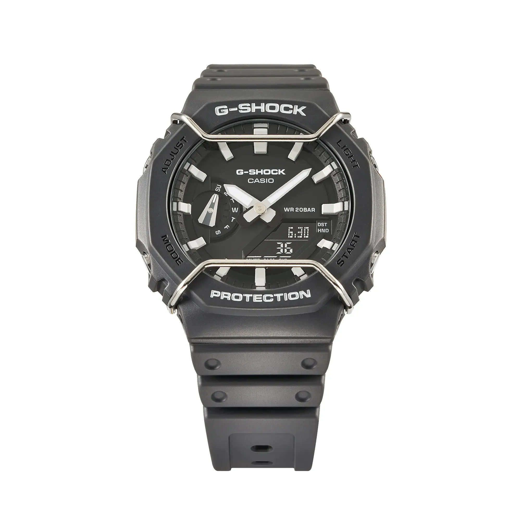 Casio G-Shock Black Tone-on-Tone Carbon CasiOak Protector Pack GA2100PTS-8A