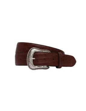 Chacon Mens Post Oak Barnwood Gator Belt