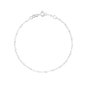 Classic Gigi White Anklet, White Gold, 9.4