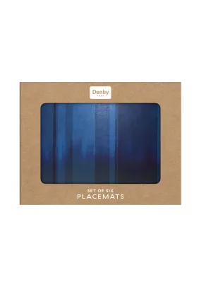 Clear Blue 6 Piece Placemat - Blue