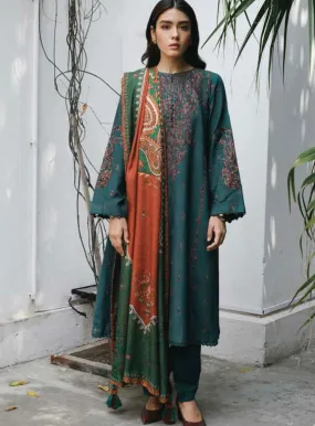 Coco By Zara Shahjahan Embroidered Linen Unstitched 3 Piece Suit - ZSJ21W ZR-07A