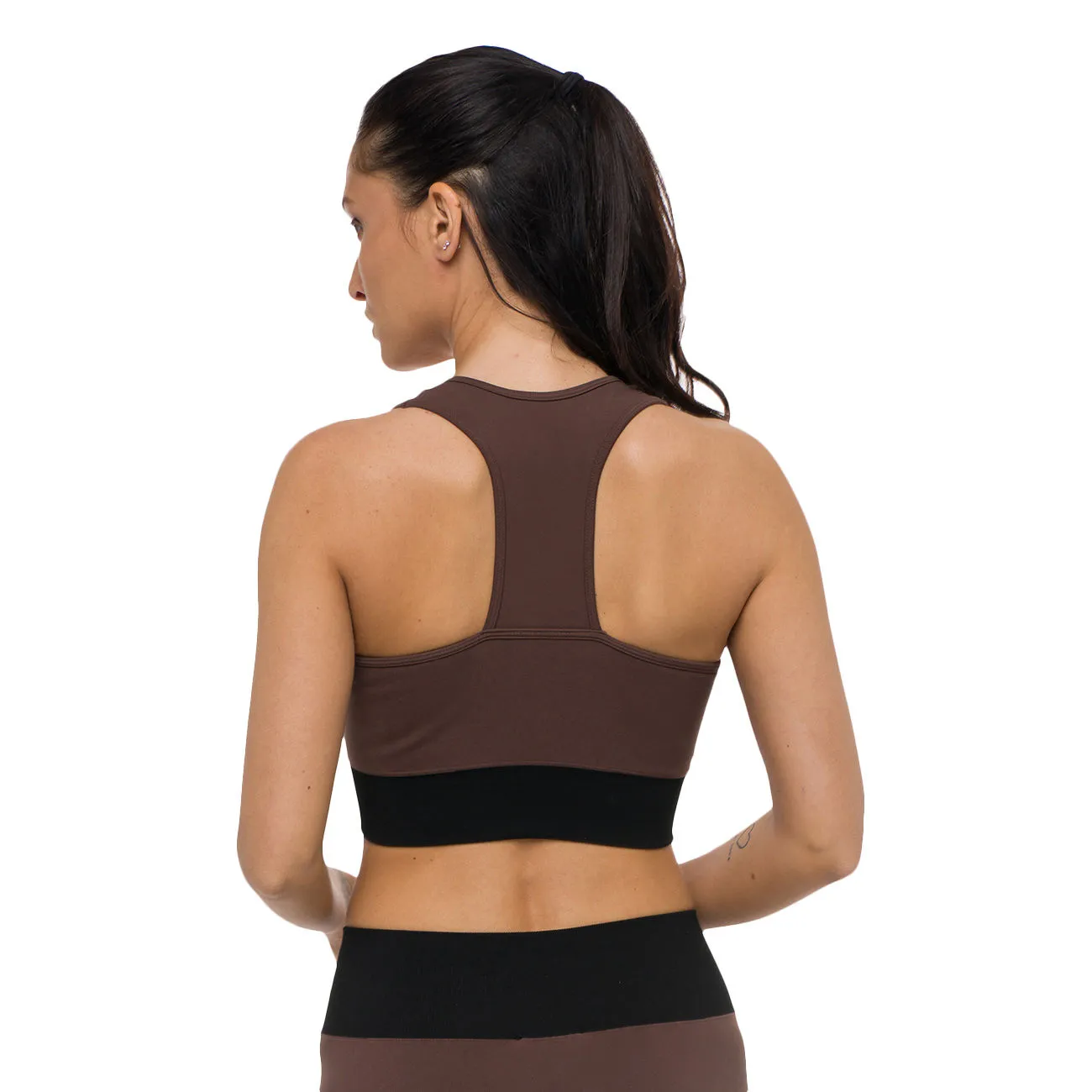 CROP TOP KAYA Donna Black Chestnut