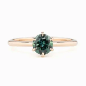 Floryn Ring 0.83ct Parti Blue Green Queensland Sapphire, 14K Rose Gold (One of a kind)