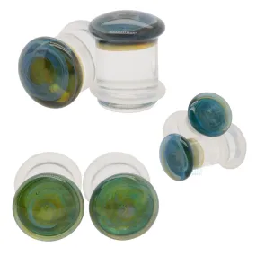 Glass Color Front Plugs - Blue Amber