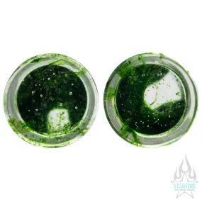 Glass Power Plugs - Serpentina (Green)