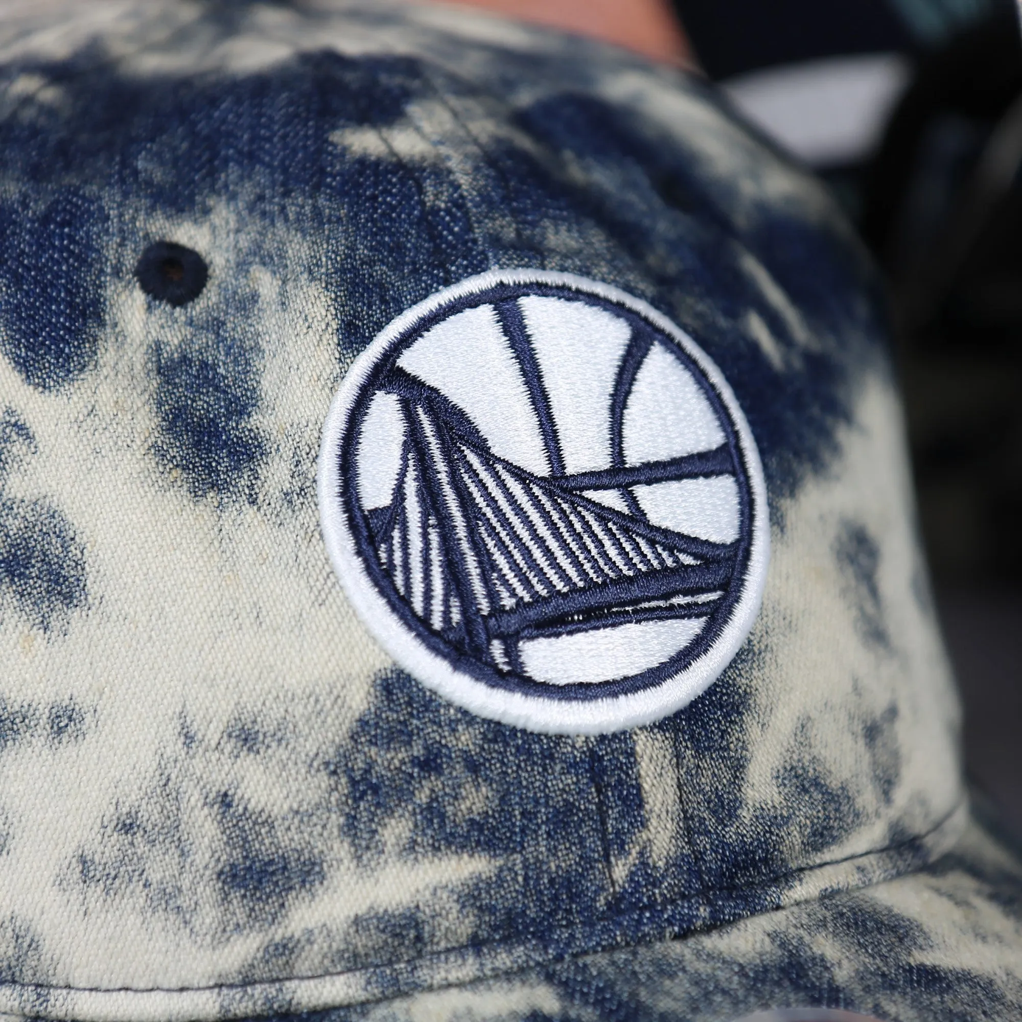 Golden State Warriors Acid Wash Denim Dad Hat | 9Twenty San Francisco Baseball Cap