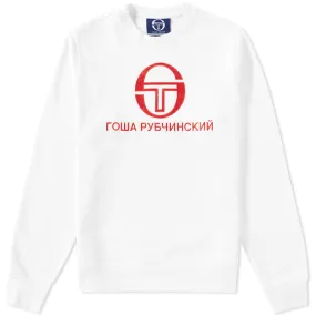 Gosha Rubchinskiy x Sergio Tacchini Logo Crew SweatWhite