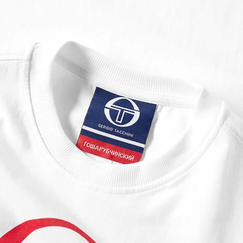 Gosha Rubchinskiy x Sergio Tacchini Logo TeeWhite