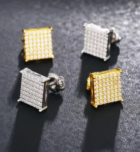 Inlay Square Stud Earrings