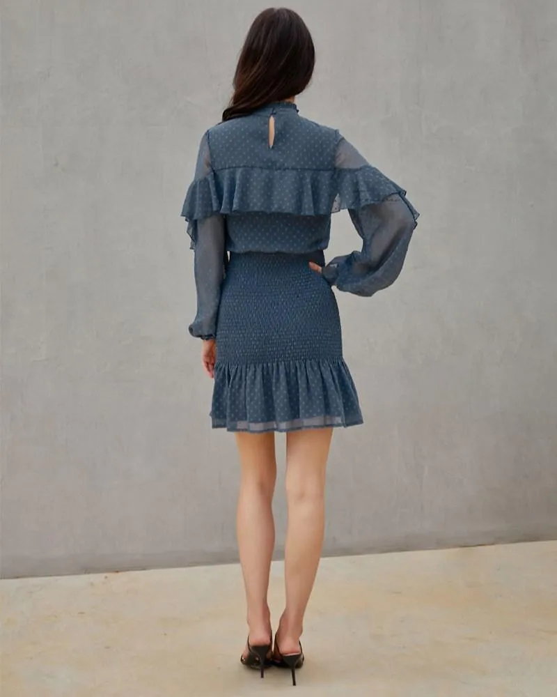 Kealy Dress - Steel Blue