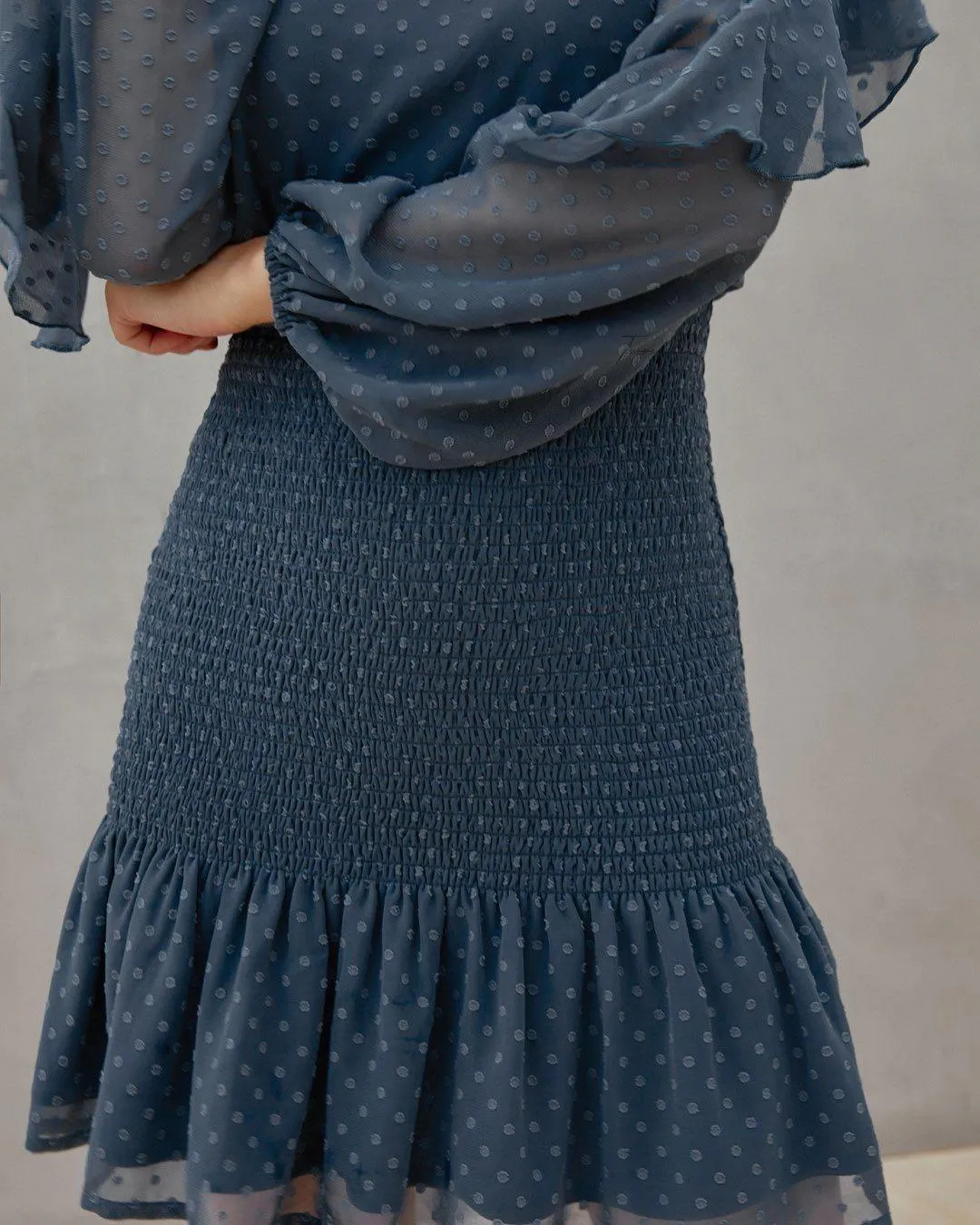 Kealy Dress - Steel Blue