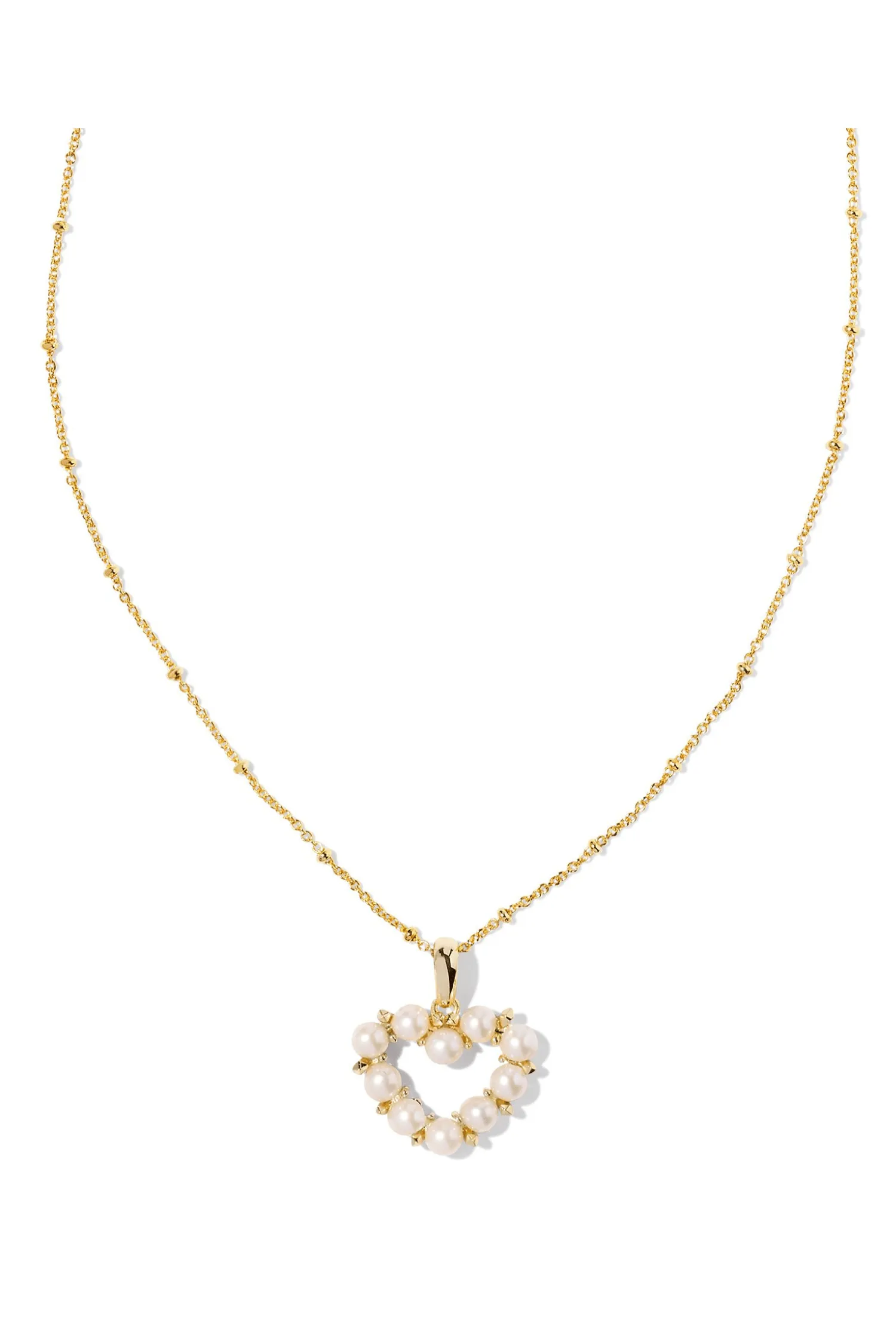 Kendra Scott Ashton Heart Pendant Necklace-- Pearl