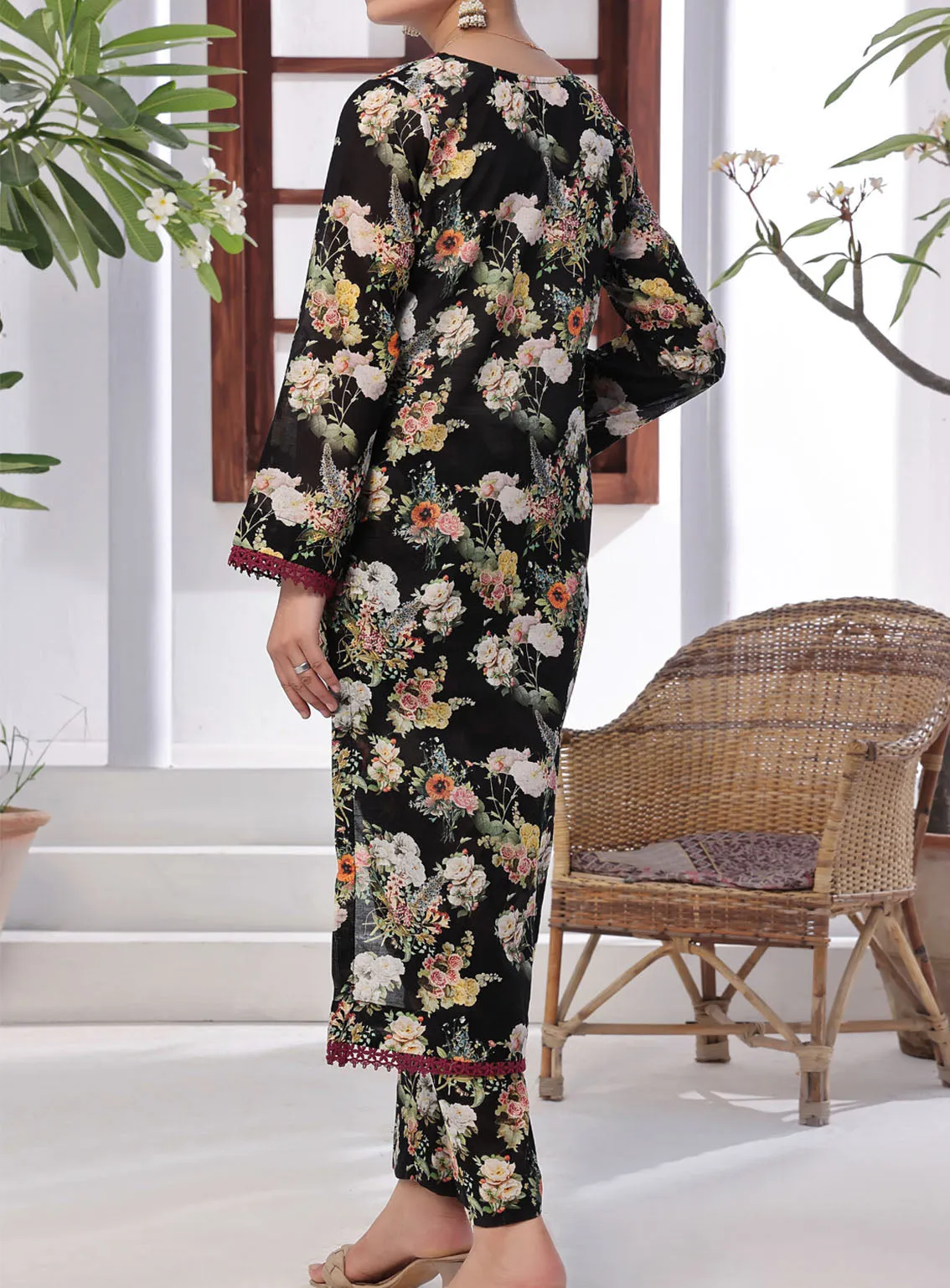 Korean By VS Textile Co-Ords Printed Lawn 2 Piece Unstitched Suit VS24KCO D-490