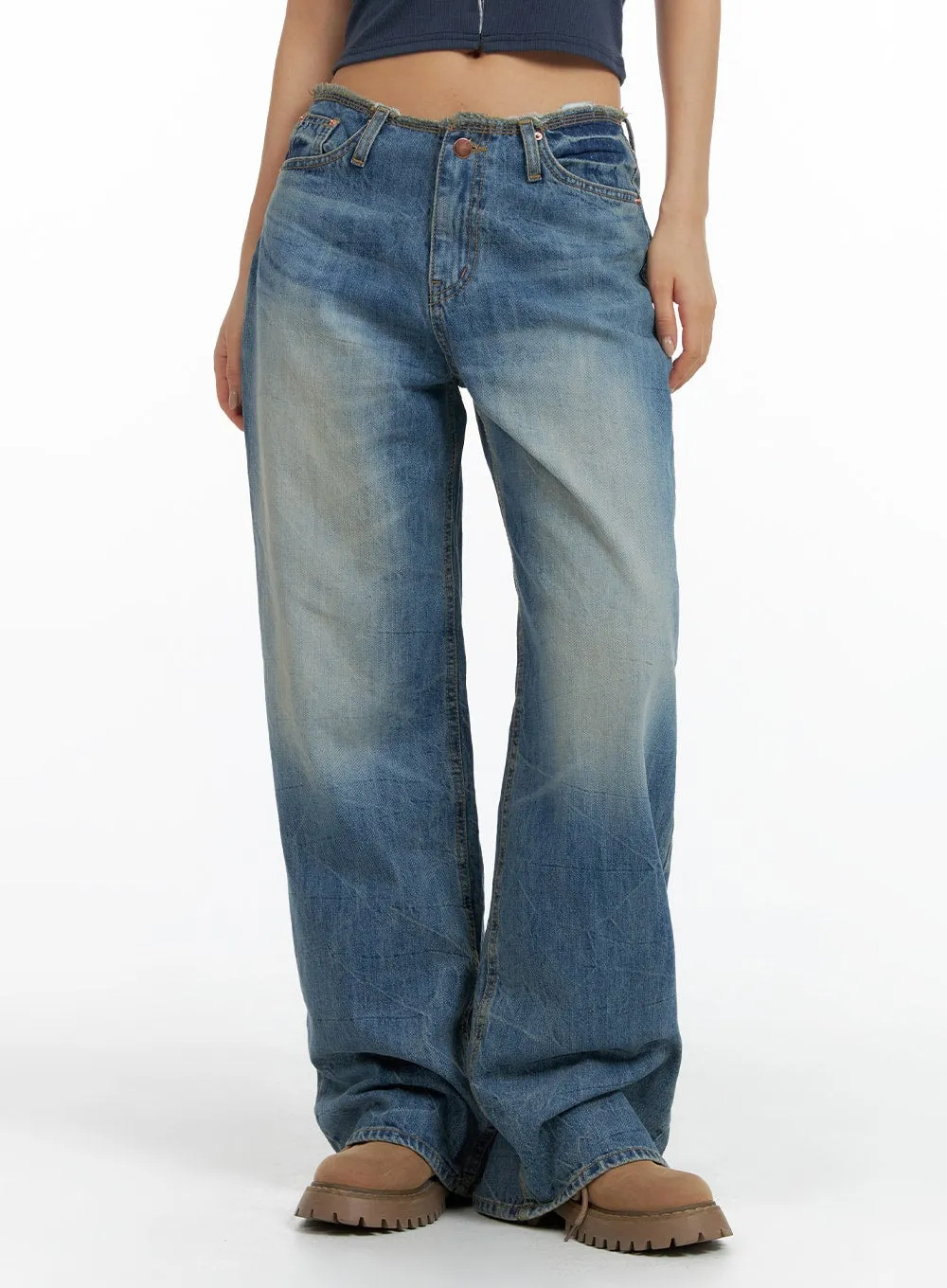 Low-Waist Wide Leg Jeans CF423