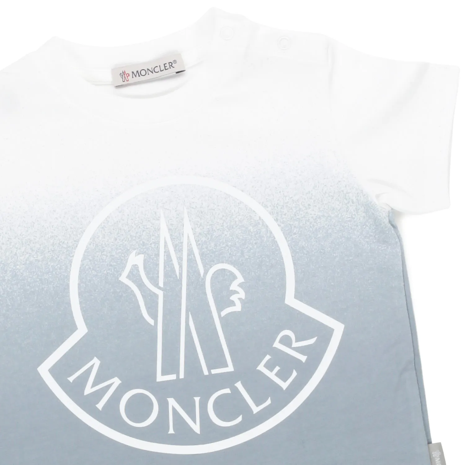 Moncler White And Shaded Powder T-Shirt For Baby