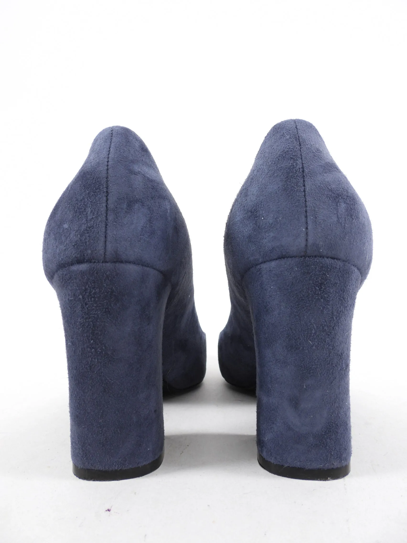 Nicholas Kirkwood Steel Blue Suede 90mm Miri Pump - 37.5