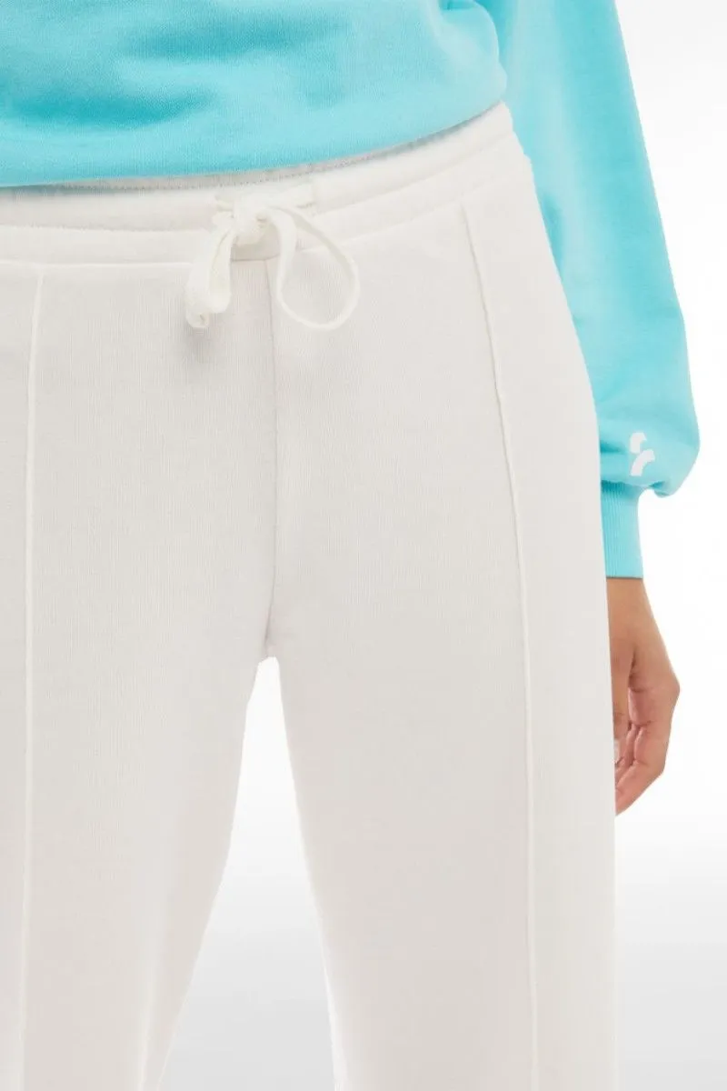 Pantaloni ampi in french terry donna Bianco