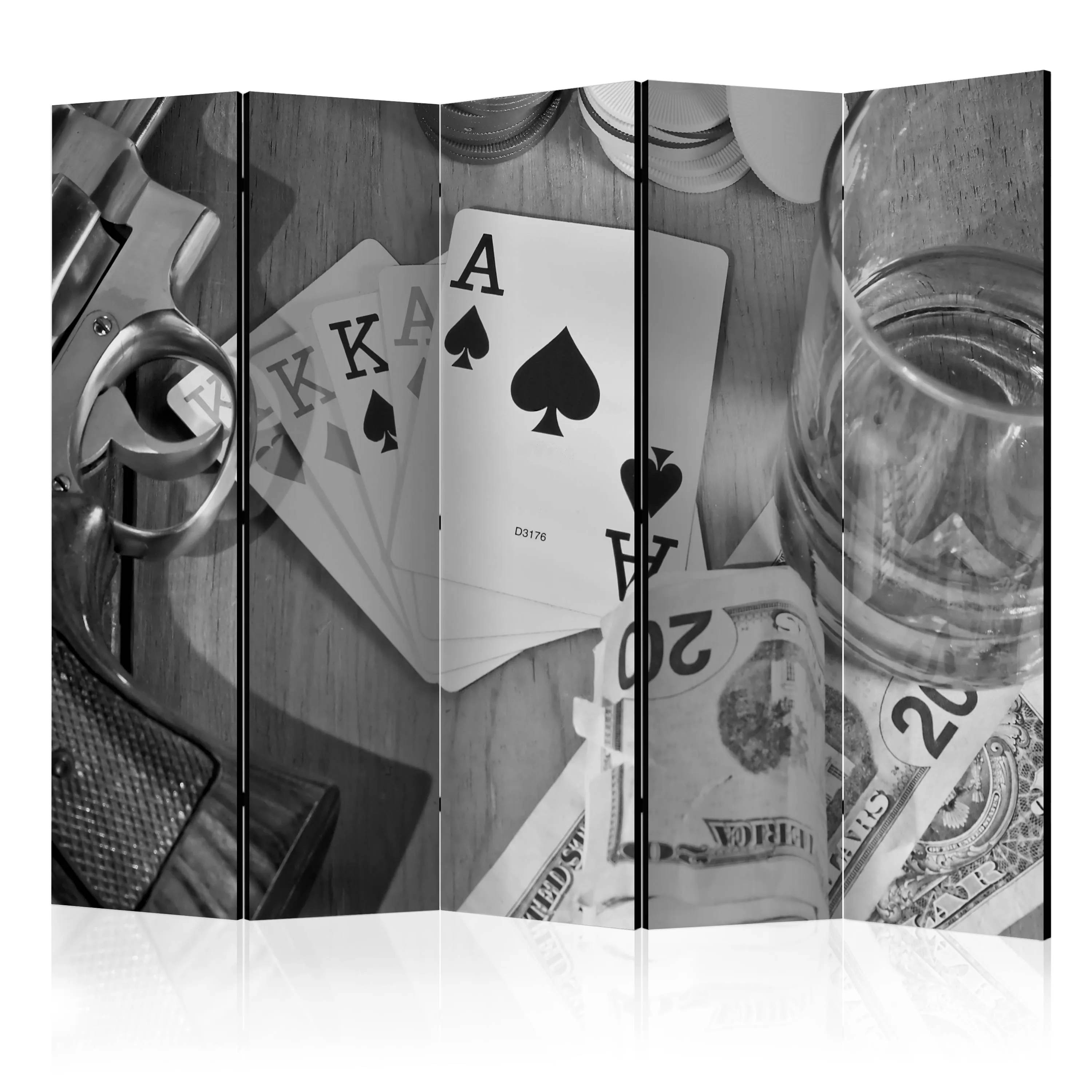 Paravento Cards: black and white II [Room Dividers]