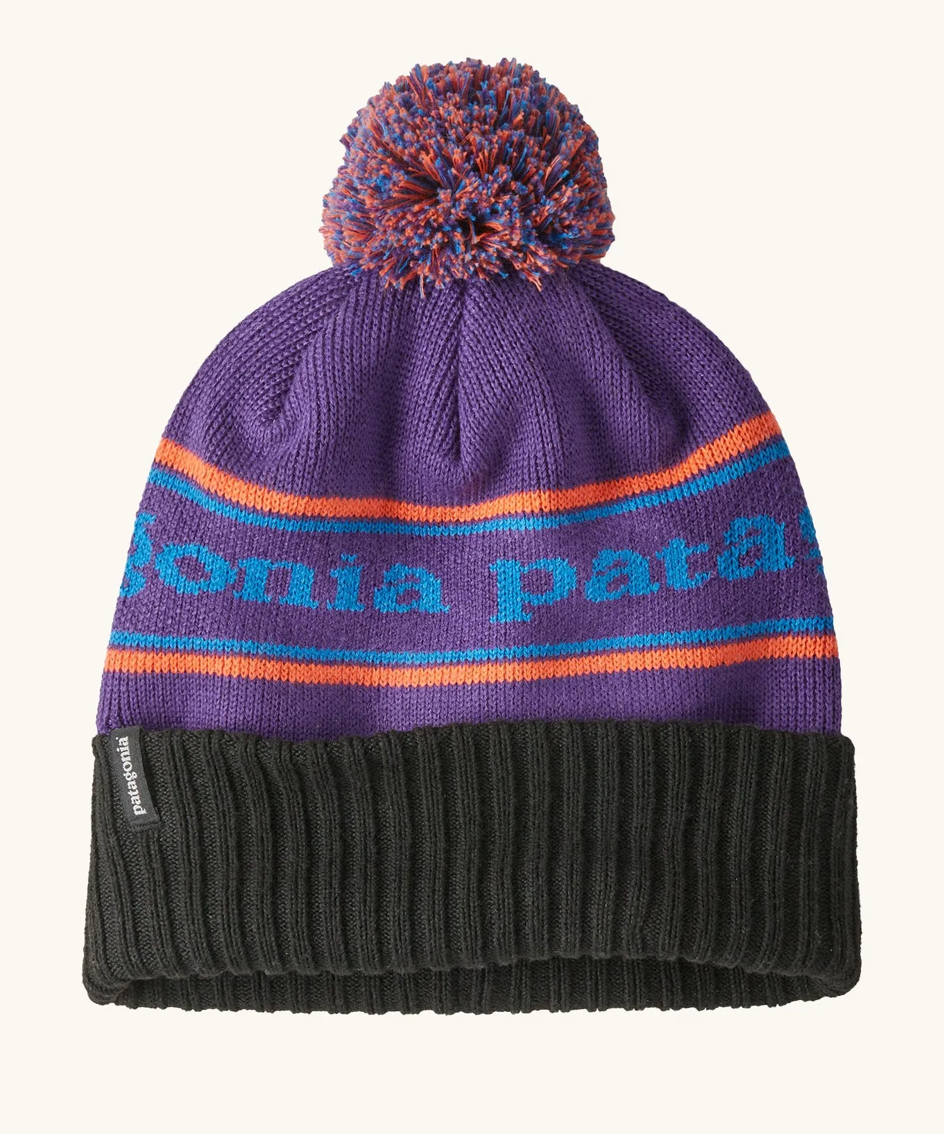 Patagonia Adult Powder Town Beanie - Park Stripe Purple