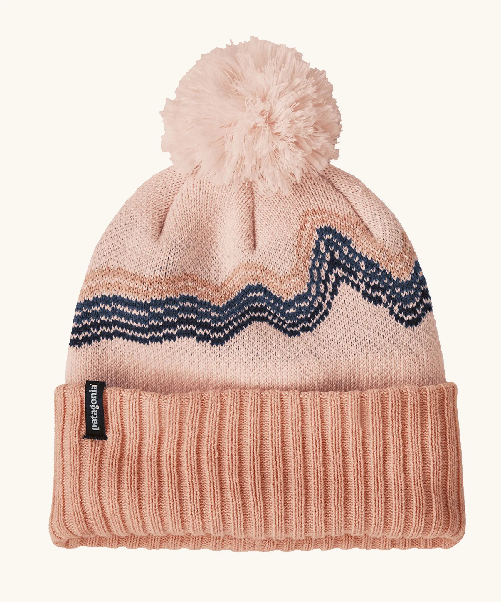 Patagonia Kids  Powder Town Beanie Mallow Pink