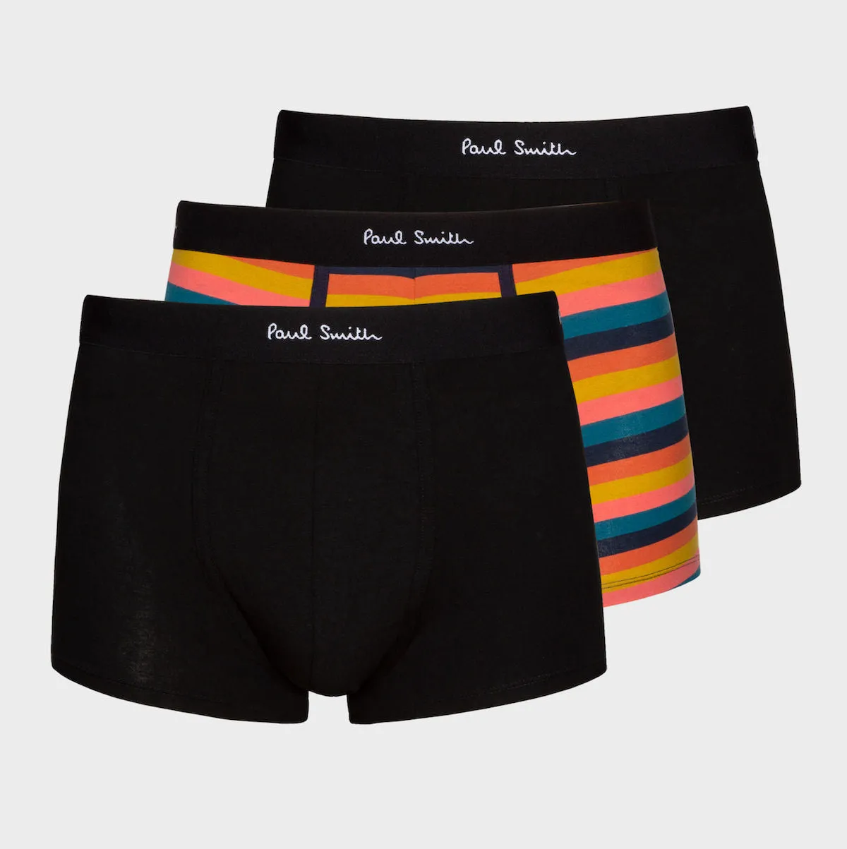 Paul Smith - Men's Pack of Three 3 Boxers in Black and Multi Colour