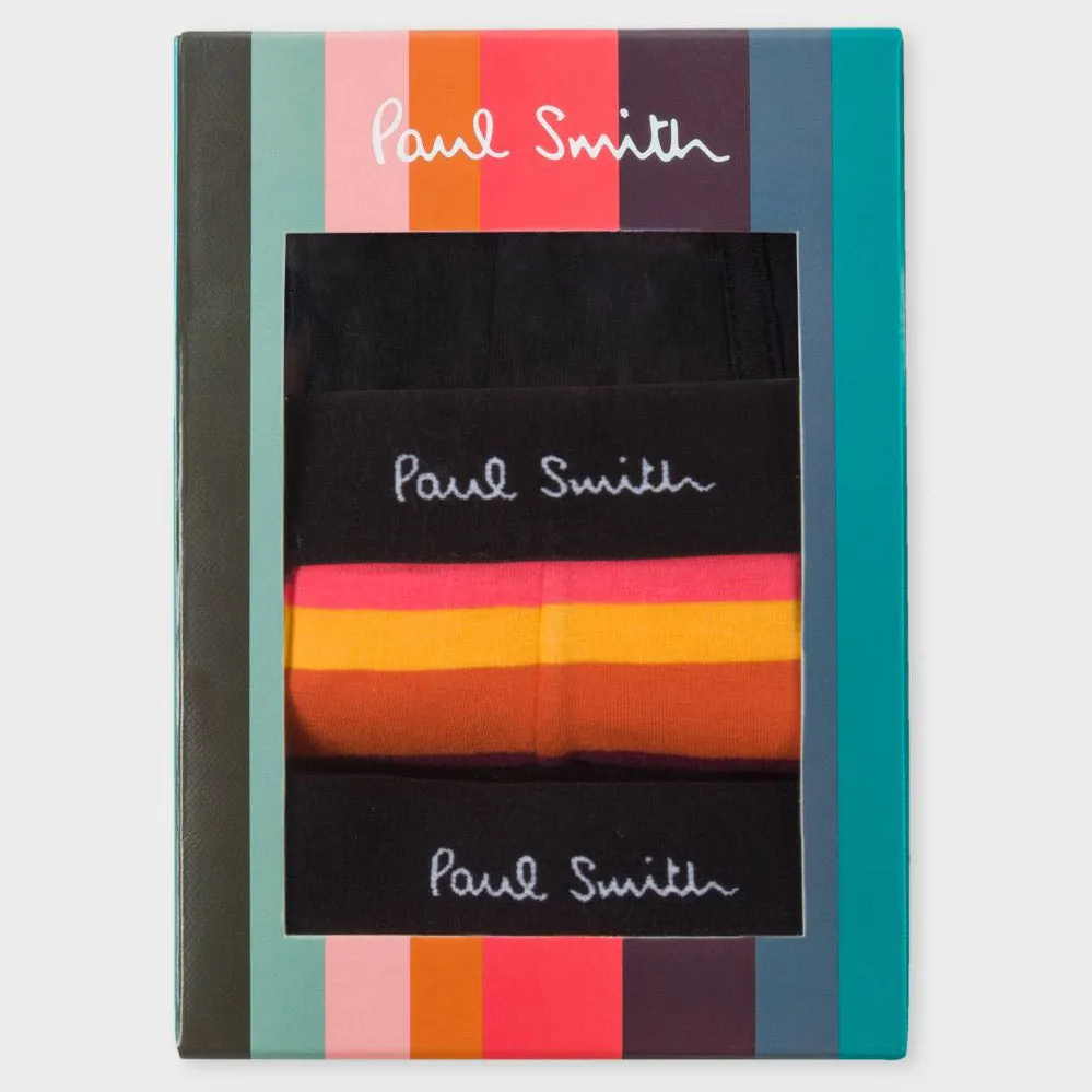 Paul Smith - Men's Pack of Three 3 Boxers in Black and Multi Colour