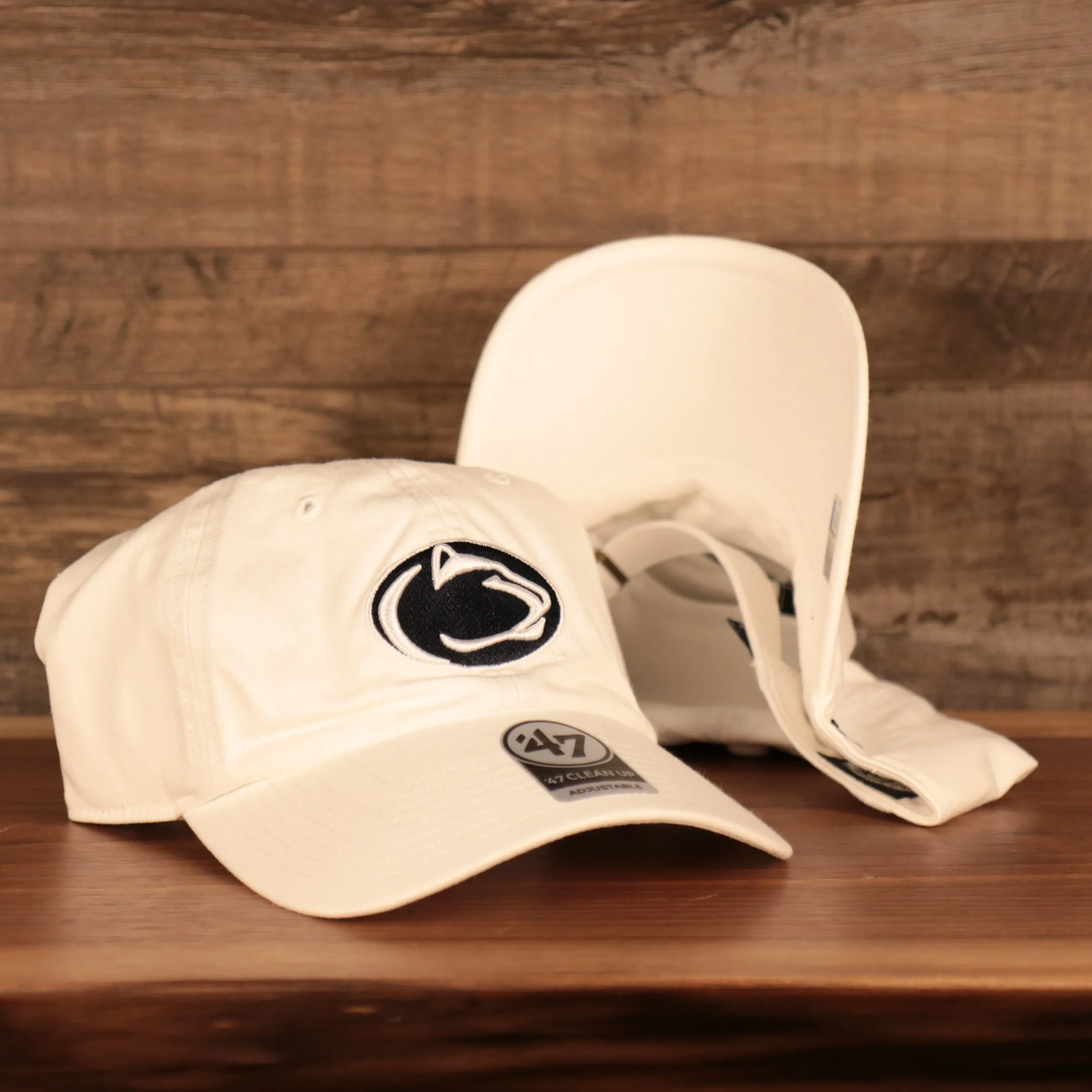 Penn State Nittany Lions White Adjustable Dad Hat