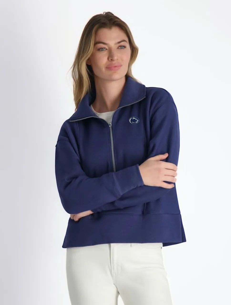 Penn State Regan Zip Mock Neck | Zero Restriction