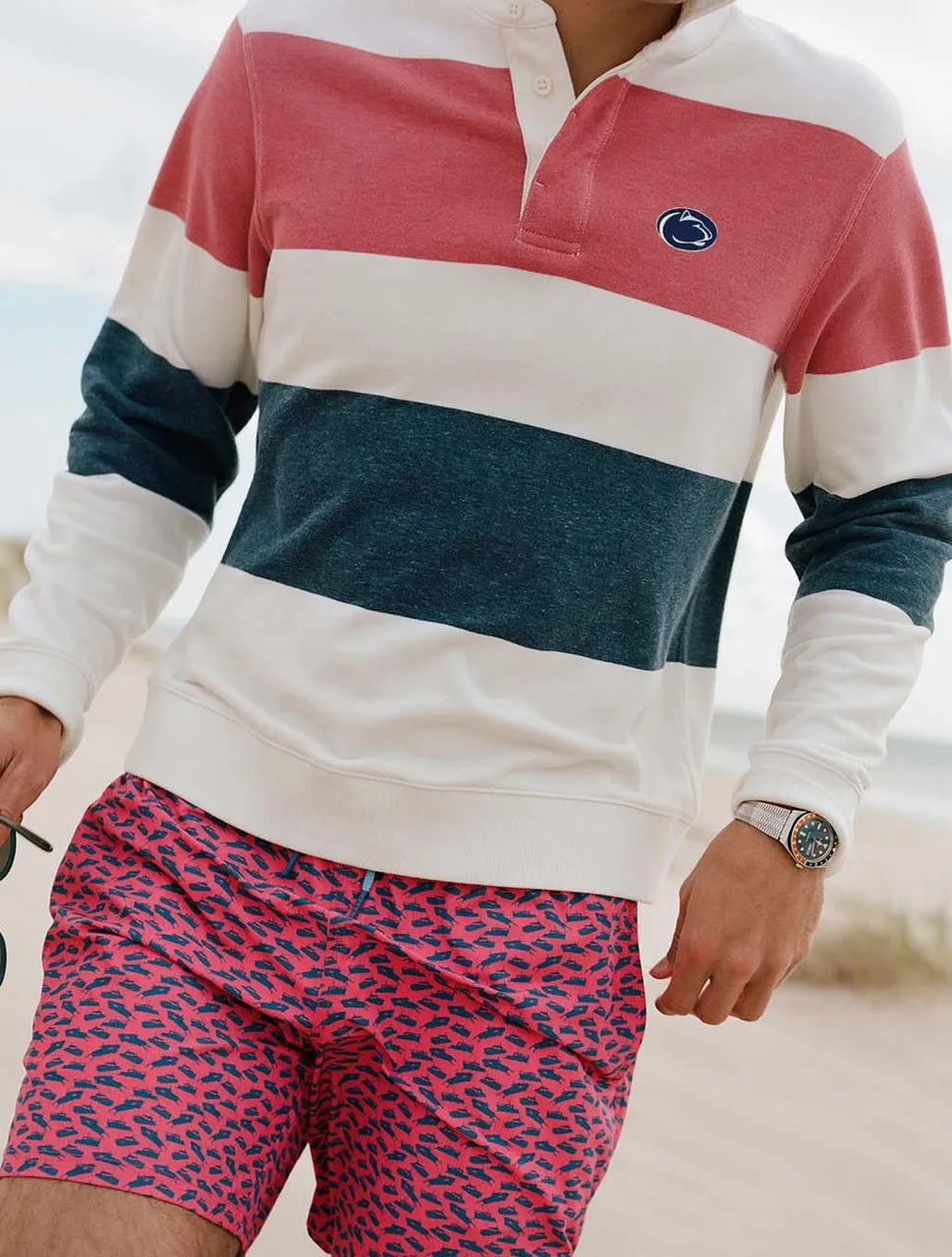 Penn State Striped Surfside Cam Sweatshirt | Vineyard Vines