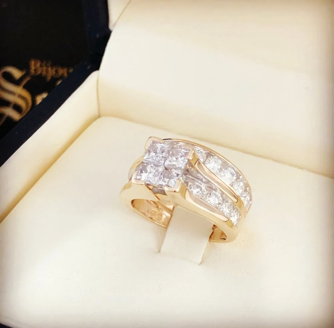 Princess diamond wedding rings DWR040