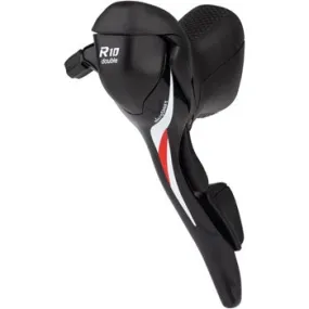 R10 Left Drop Bar Shift Lever - Double, Shimano Compatible, Black