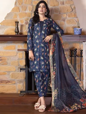 Regalia Salina Separates Mushk Unstitched Cambric 3 Piece Suit SSM-10