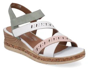 Remonte D3064-80 Womens Wedge Heeled Leather Sandal